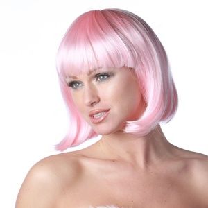 PREMIUM Pink Bob Theatrical Costume Wig by LuxeWig